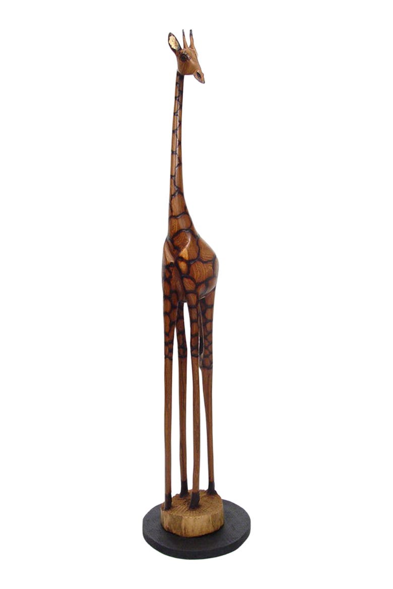 16' Olivewood Giraffe, Alternate, color, Brown