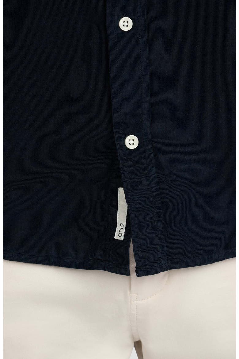Micro Cord Long Sleeve Button Down, Alternate, color, MIDNIGHT