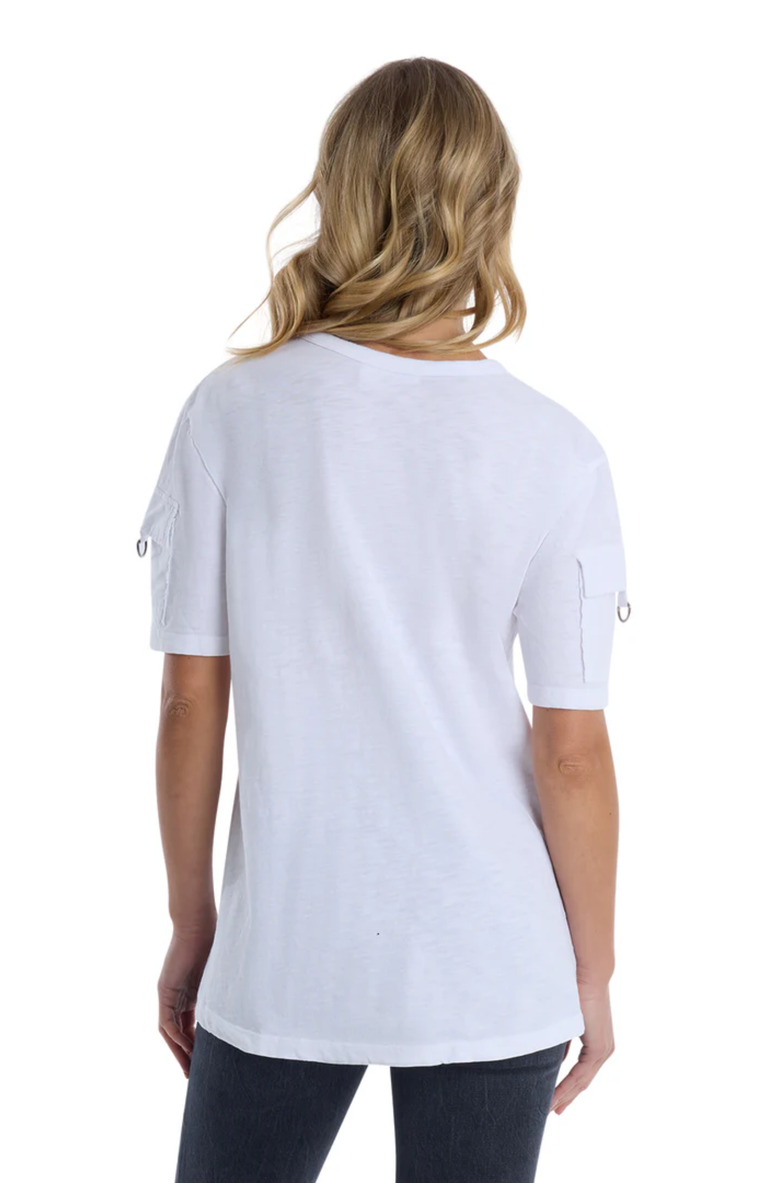 Wilt Round Neck Short Sleeve Hi-Lo, Alternate, color, White