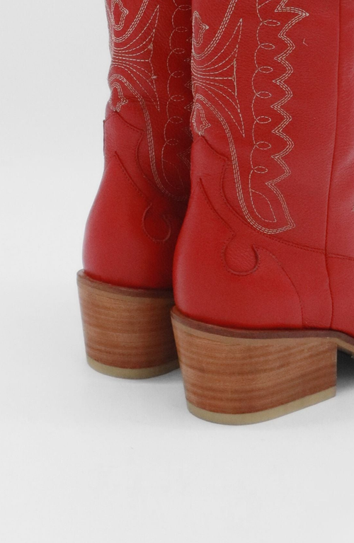 Stivali New York Unstoppable Western Cowboy Boots In Red