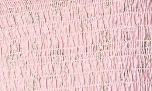Florence By Mills Smocked Crop Camisole In Pink