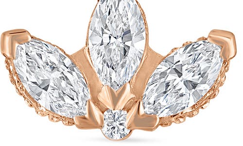 Maria Tash Engraved Diamond Lotus Single Stud Earring In Gold