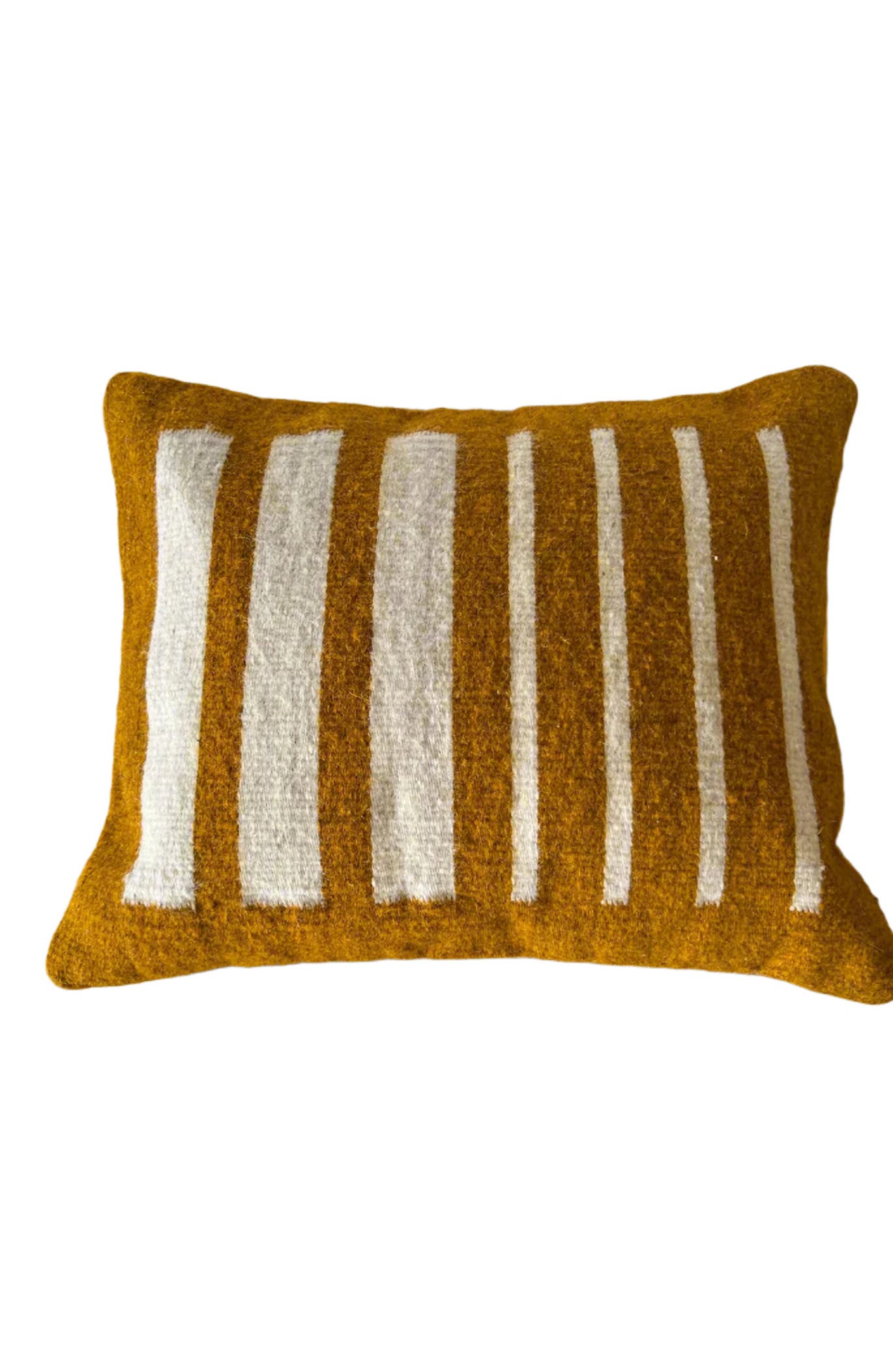 Loom Imports Wool Gradient Stripe Pillow - Cover Only in Gold, Mustard, White 