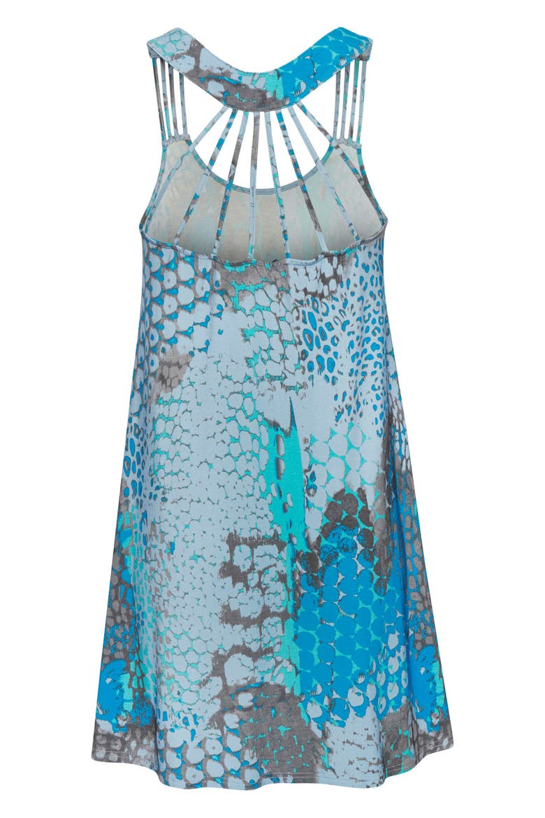 Strappy Detail Dress, Alternate, color, Blue Multi
