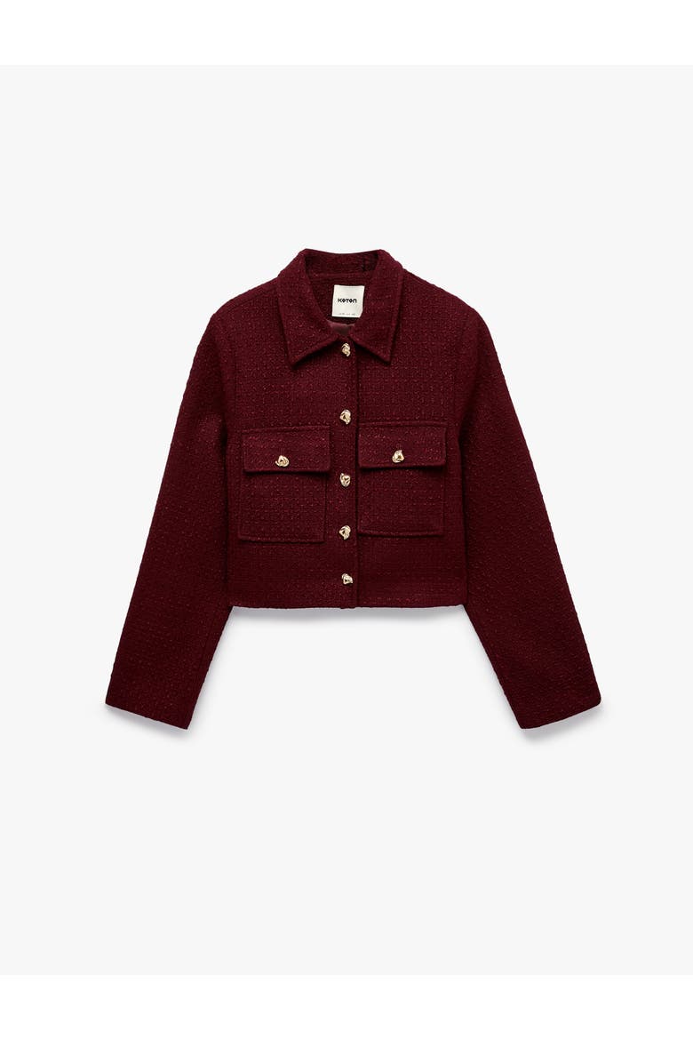 Tweed Jacket, Alternate, color, BORDEUX