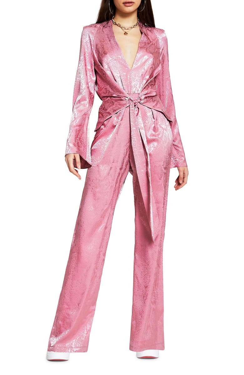 River Island Bell Sleeve Jumpsuit, Main, color,