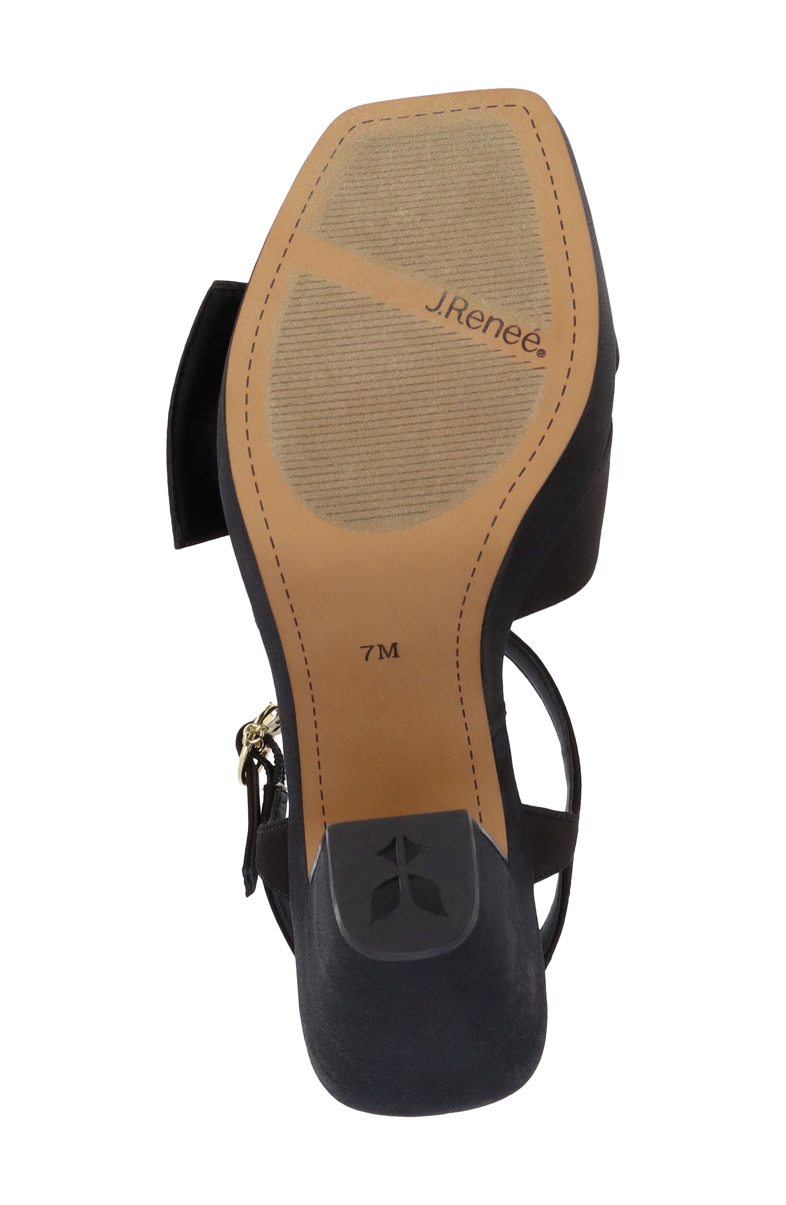 J. Reneé Burkett Ankle Strap Platform Sandal, Alternate, color, Black