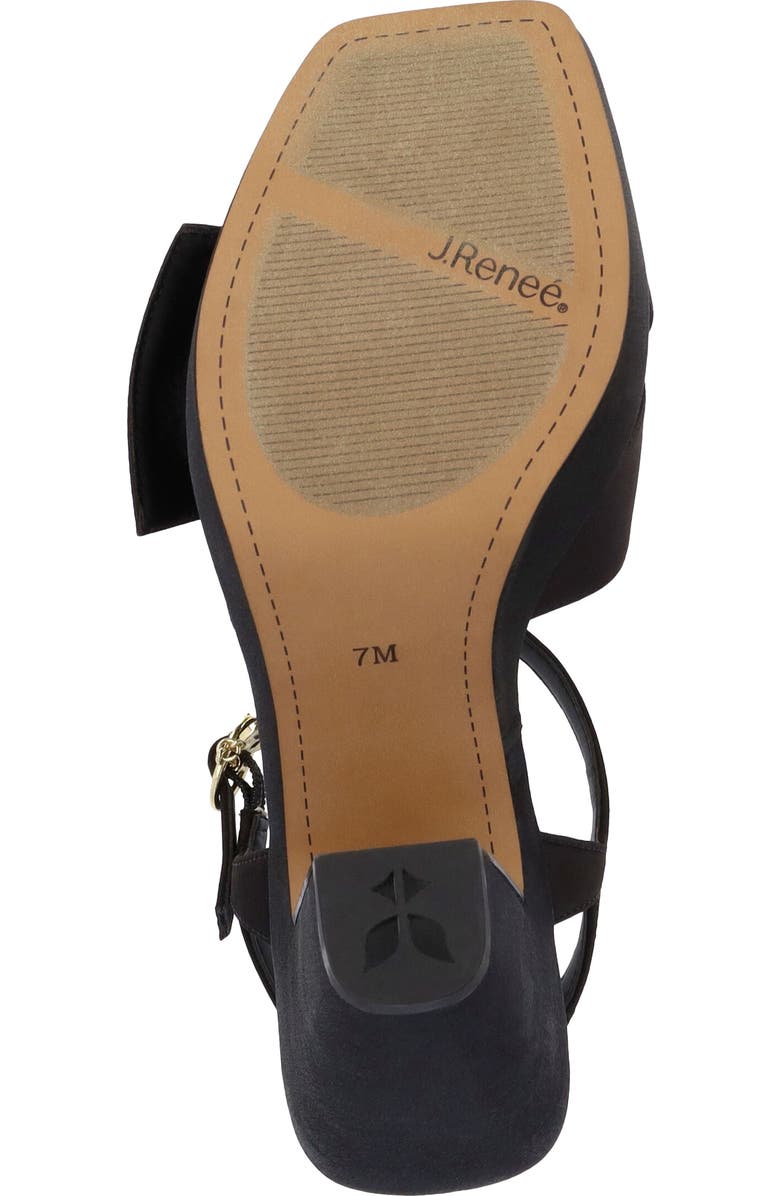 J. Reneé Burkett Ankle Strap Platform Sandal, Alternate, color, Black