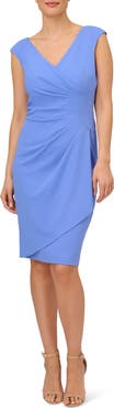 Adrianna Papell Pleat Crepe Sheath Dress