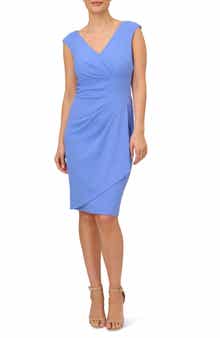 Adrianna Papell Pleat Crepe Sheath Dress