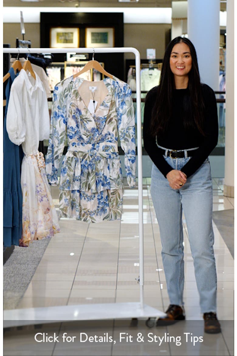 Metallic Floral Long Sleeve Minidress video