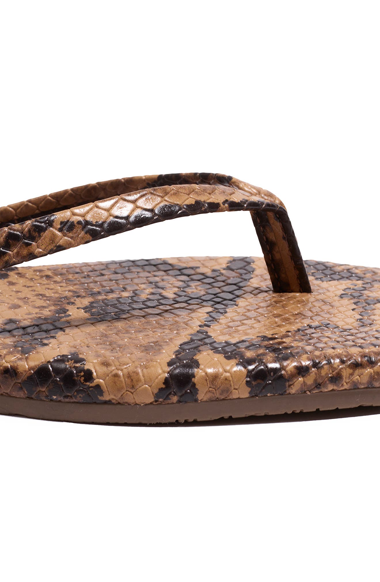 TKEES Square Toe Flip Flop, Alternate, color, Coco Snake