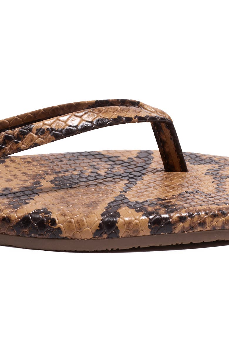 TKEES Square Toe Flip Flop, Alternate, color, Coco Snake