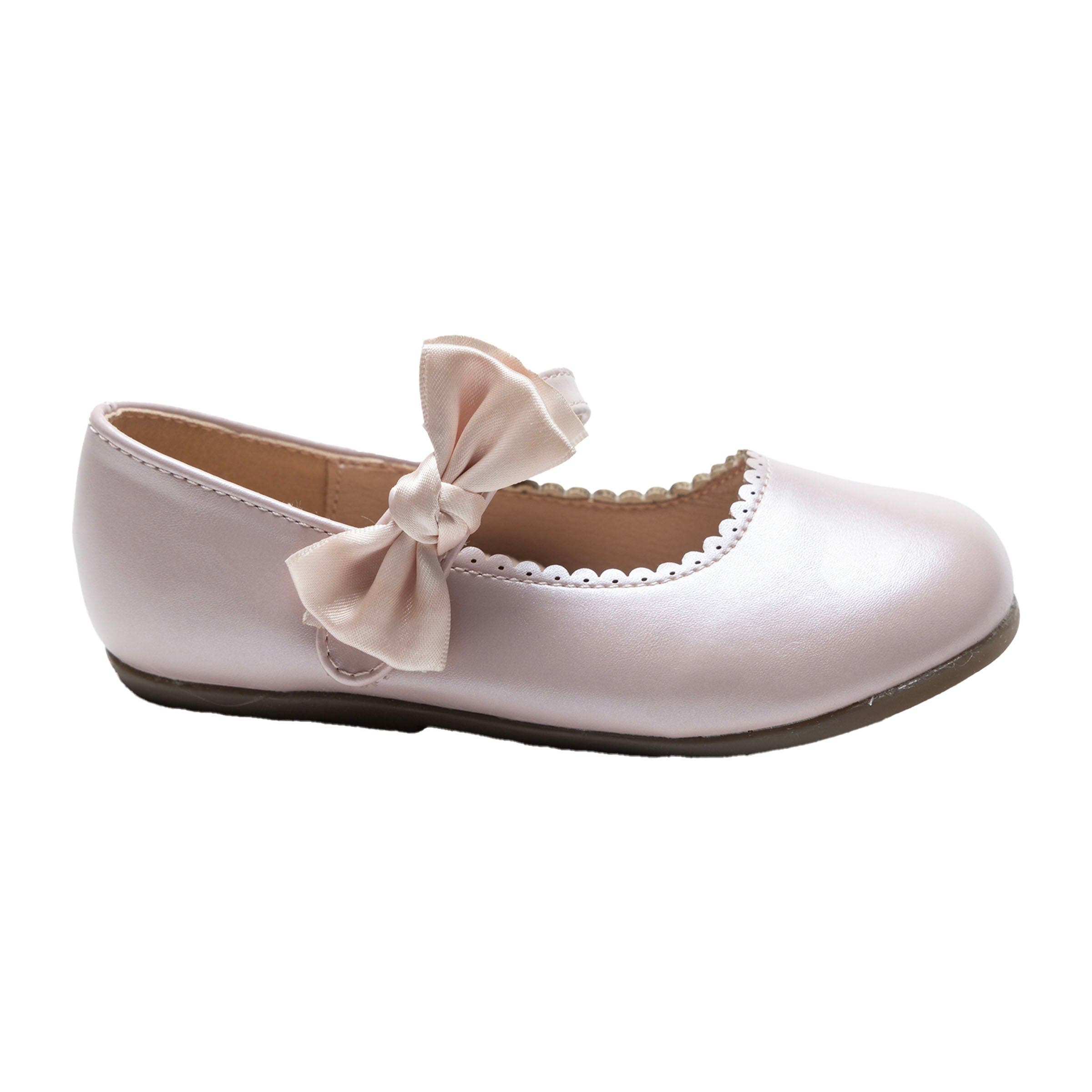 Satin Elodie Rhinestone Bow Flats, Alternate, color, Pink