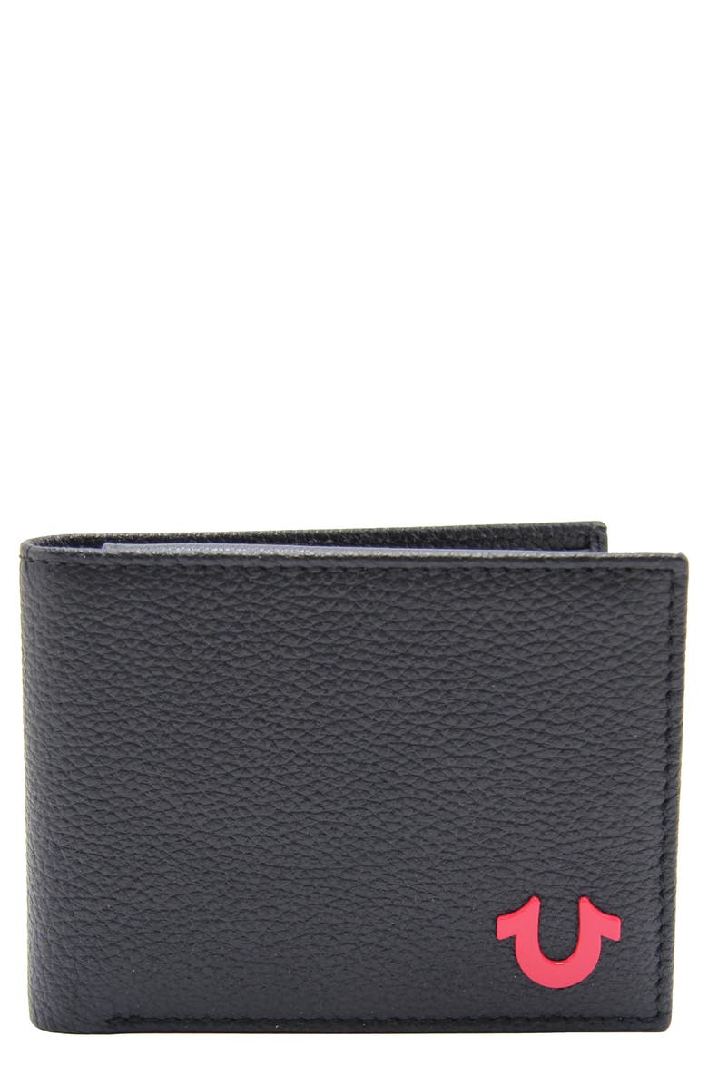 True Religion French 75 Bifold Wallet, Main, color, Black