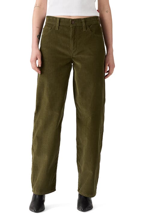 Baggy Dad Corduroy Jeans (Ivy Green)