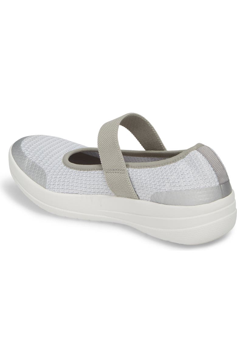 FitFlop Uberknit<sup>™</sup> Mary Jane Flat, Alternate, color, Metallic Silver/Urba