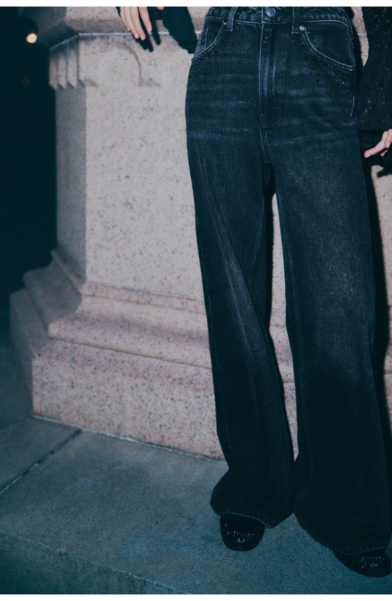 H&M Wide Ultra High Jeans, Alternate, color, 
