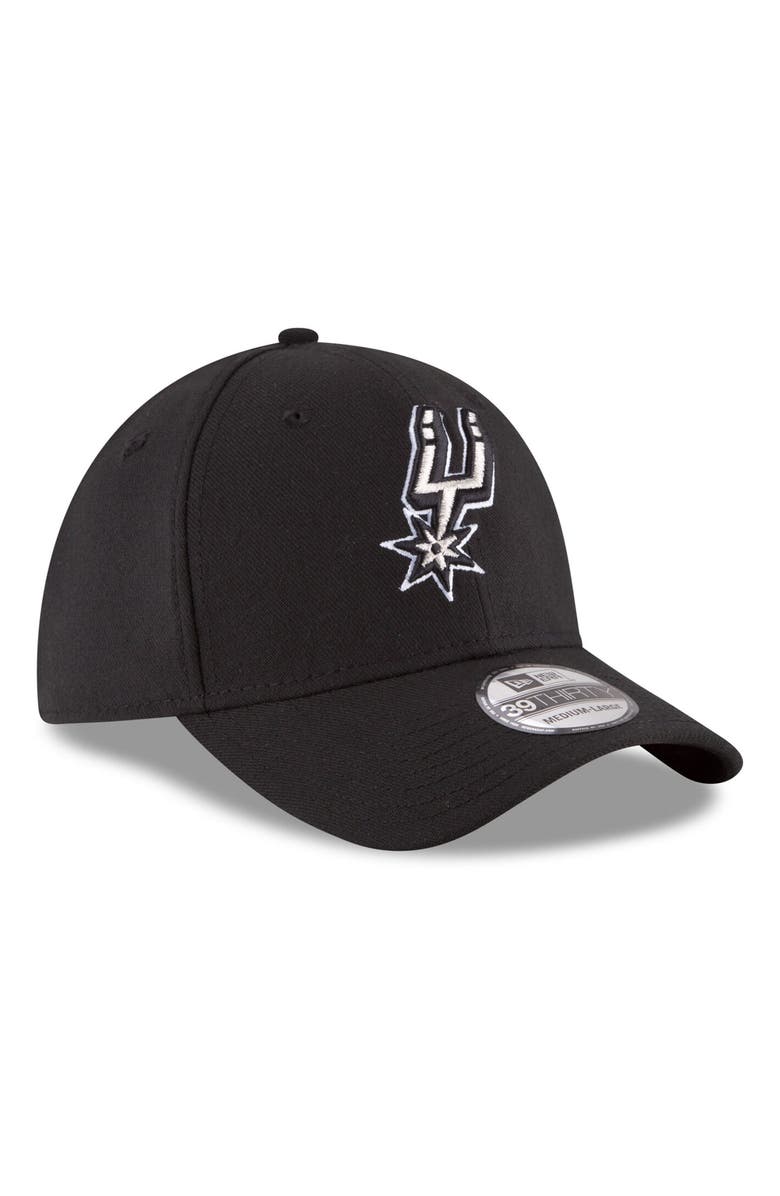 New Era Men's New Era Black San Antonio Spurs Team Classic 39THIRTY Flex Hat, Alternate, color, 