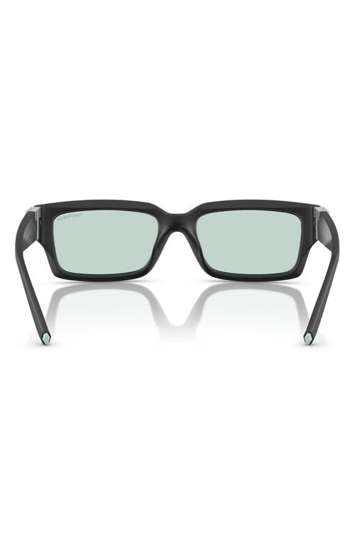 Tiffany & Co . 56mm Rectangular Sunglasses In Matte Black