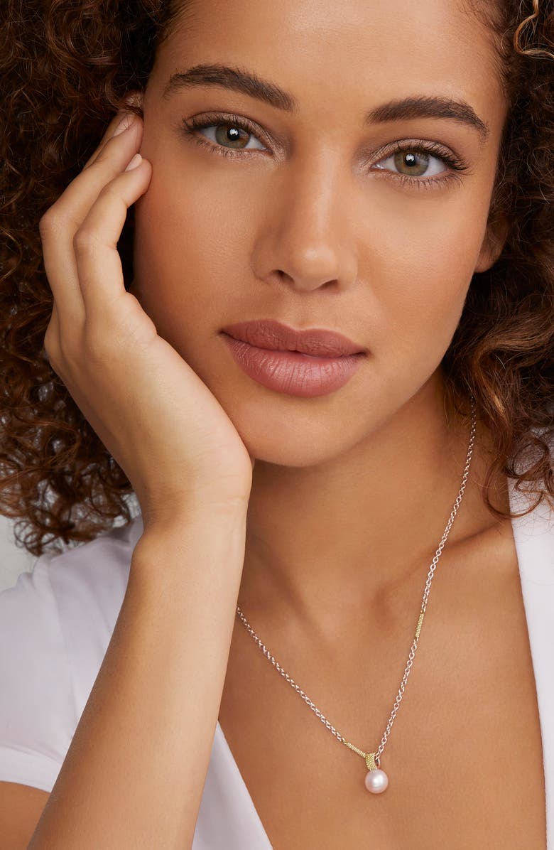 LAGOS Luna Freshwater Pearl Pendant Necklace, Alternate, color, Luna Pearl