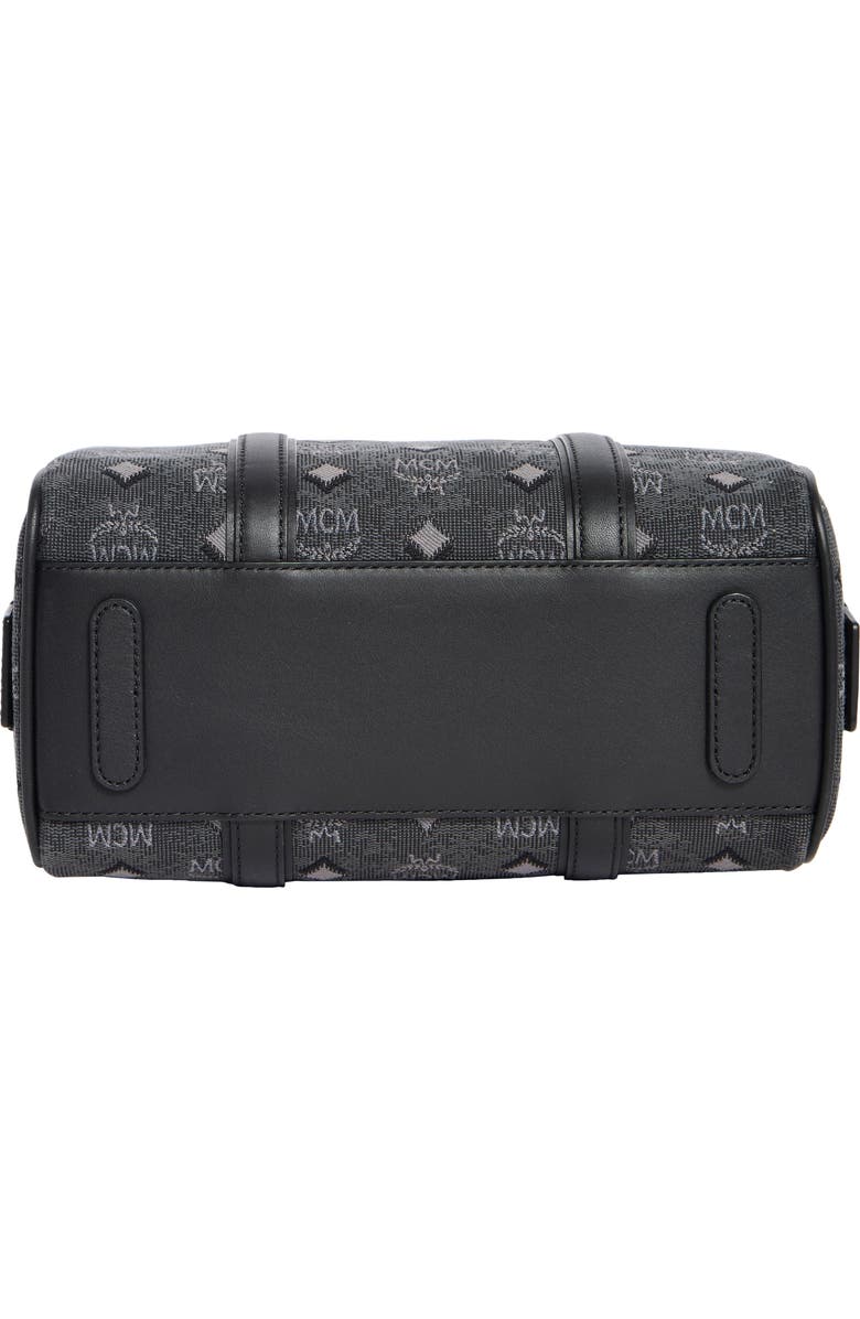 MCM Aren Barrel Bag, Alternate, color, Dark Grey