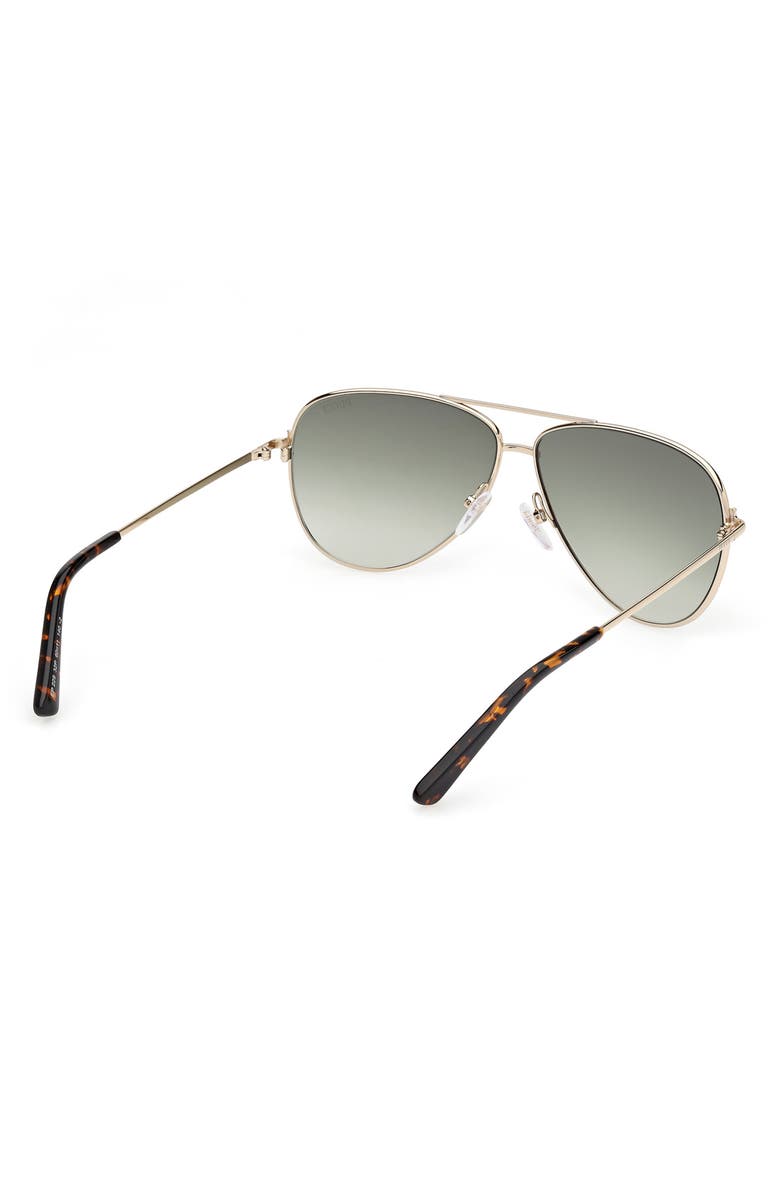 Emilio Pucci 60mm Pilot Sunglasses, Alternate, color, Gold/ Dark Havana / Grad Green