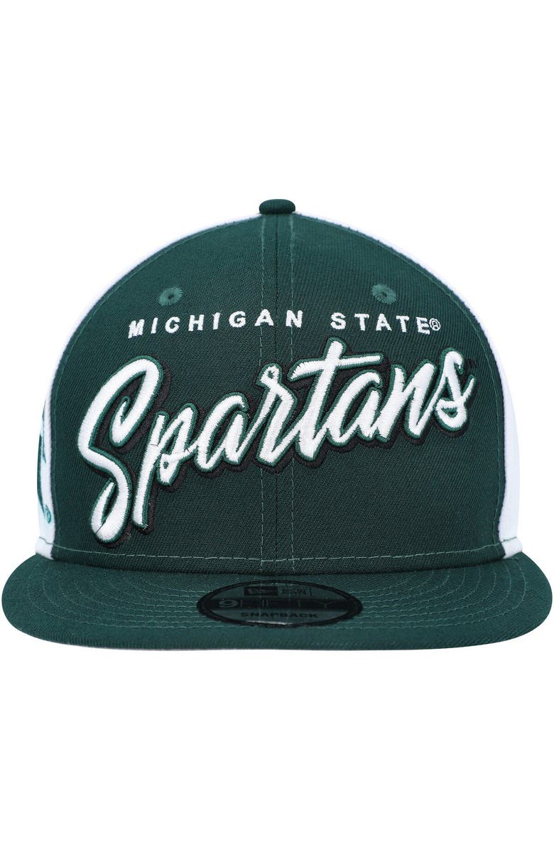 New Era Men's New Era Green Michigan State Spartans Outright 9FIFTY Snapback Hat, Alternate, color, Green