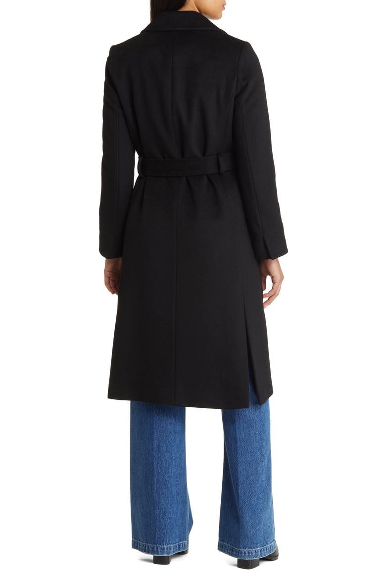 Wool Blend Wrap Coat, Alternate, color, BLACK