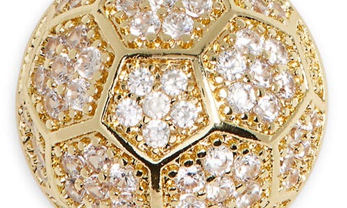 Leith Pavé Cz Soccer Ball Pendant Necklace In Gold