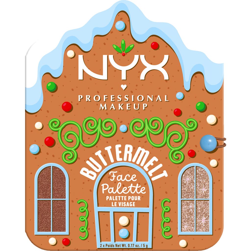 Nyx Professional Makeup Buttermelt Face Blush & Highlighter Palette In Brown