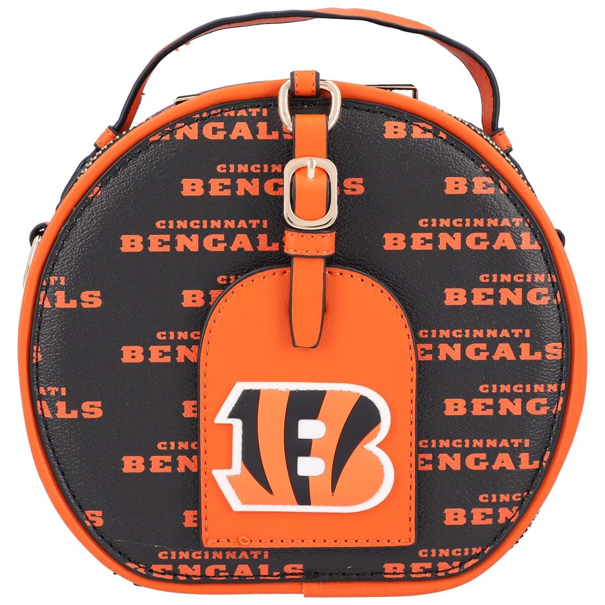 CUCE Cincinnati Bengals Repeat Logo Round Bag, Main, color, 