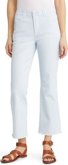 Tatum 'Ab'Solution Frayed High Waist Ankle Flare Jeans