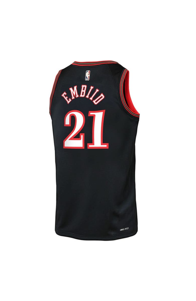 Nike Youth Nike Joel Embiid Black Philadelphia 76ers Swingman Jersey - Classic Edition, Alternate, color, Black