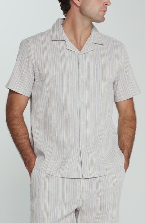 The Verve Striped Camp Shirt