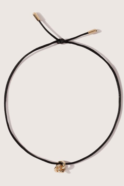 14kt Gold Vermeil Cord Knot Necklace