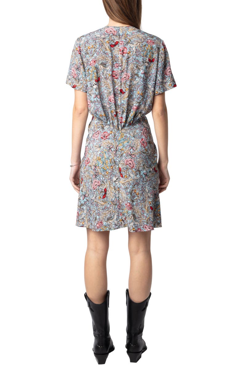 Zadig & Voltaire Rozom Twist Front Dress, Alternate, color, 