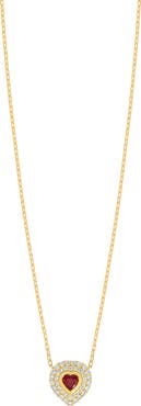 Bony Levy Ruby & Diamond Heart Pendant Necklace