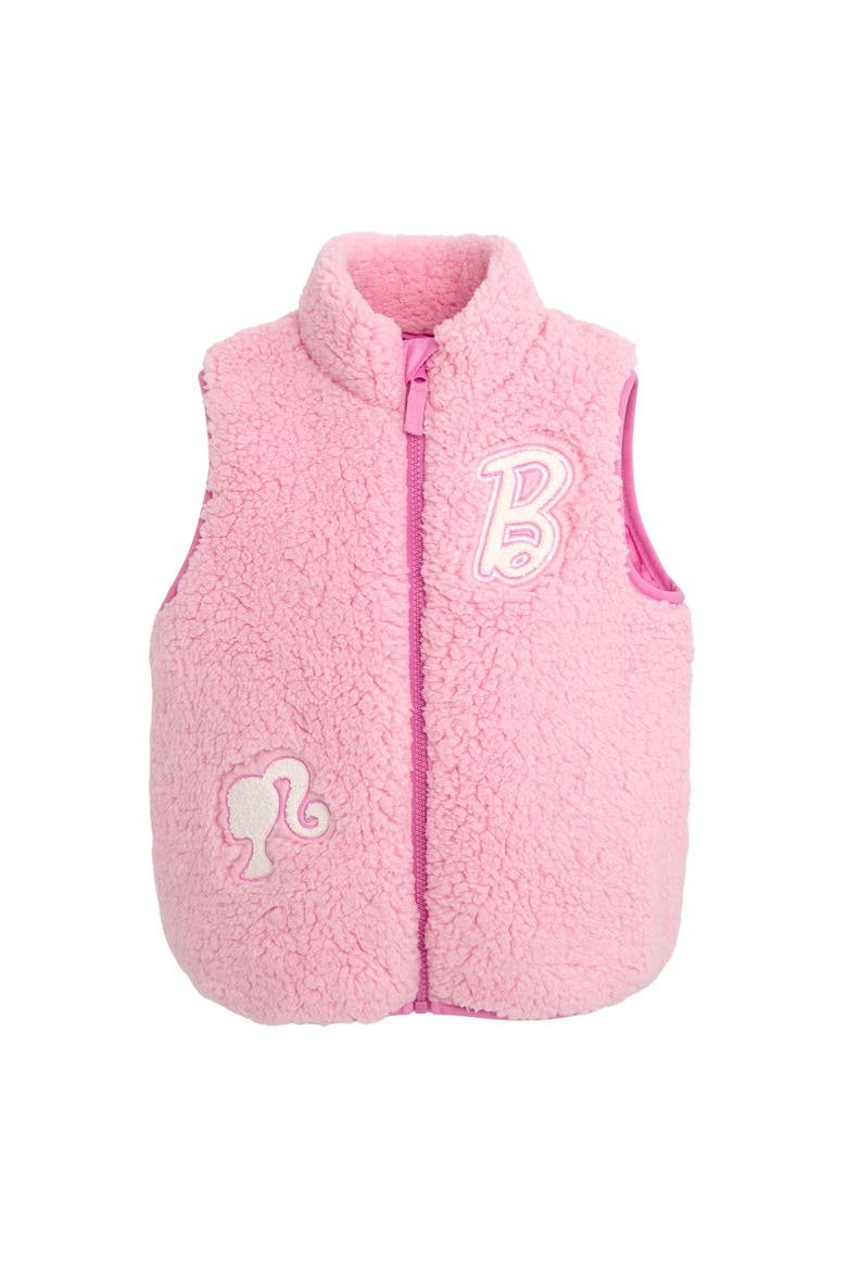 Zip-Up Fleece Vest, Main, color, Blush Pink