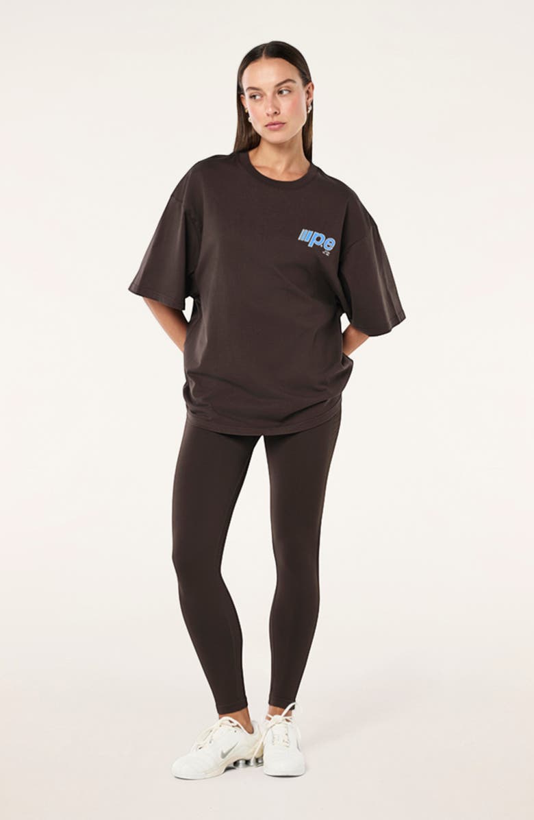 P.E Nation Preview Piping Leggings, Alternate, color, Coffee