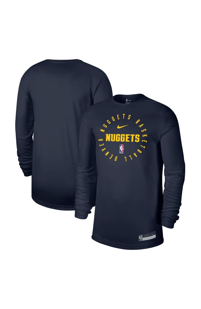 Nike Men's Nike Navy Denver Nuggets 2024/25 Legend On-Court Practice Long Sleeve T-Shirt, Main, color, 