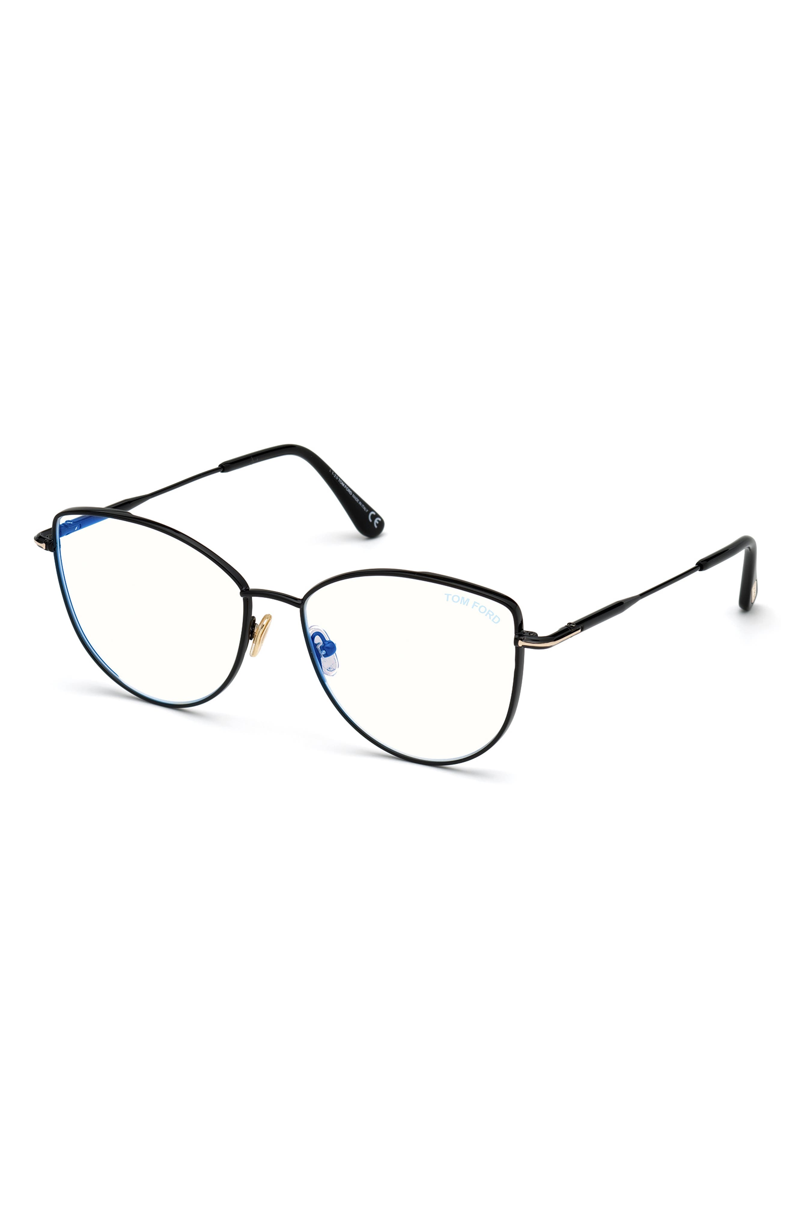 TOM FORD 55mm Cat Eye Blue Light Blocking Optical Glasses (Women ...