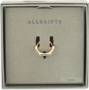 AllSaints Pav Hexagon Band Ring