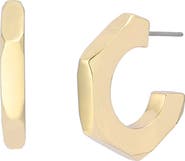 AllSaints Hex Hoop Earrings