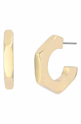 AllSaints Hex Hoop Earrings