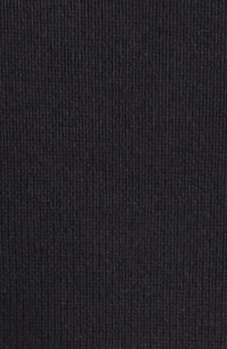 Moncler Mixed Media Down Cardigan, Alternate, color, Black