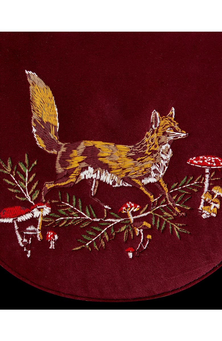 Fable England Fox & Mushroom Embroidered Saddle Bag, Alternate, color, Red