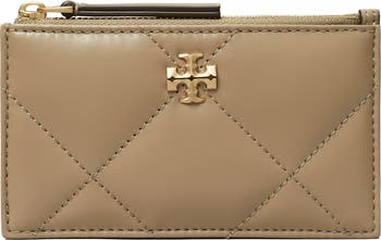 Tory Burch Kira Diamond Quilted Leather Zip Card Case