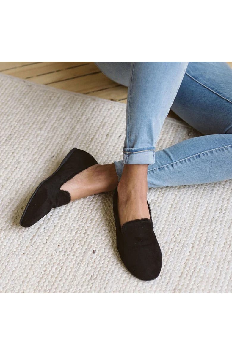 Mave & Chez The Audrey - Arch Support 100% Genuine Shearling, Alternate, color, Black Suede