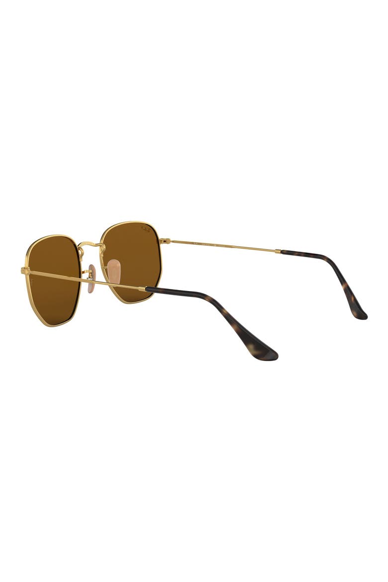 54mm Polarized Square Sunglasses, Alternate, color, GOLD/ BROWN